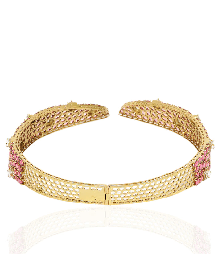 MISHKA PINK ZIRCON NECKLACE SET