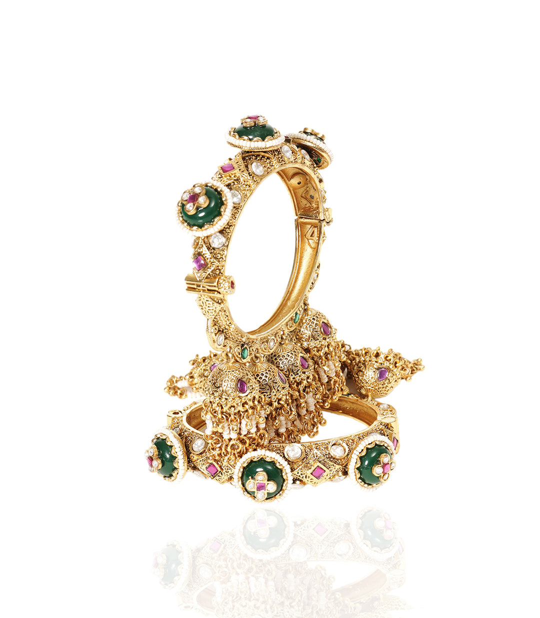 NEHA GREEN KUNDAN BANGLES