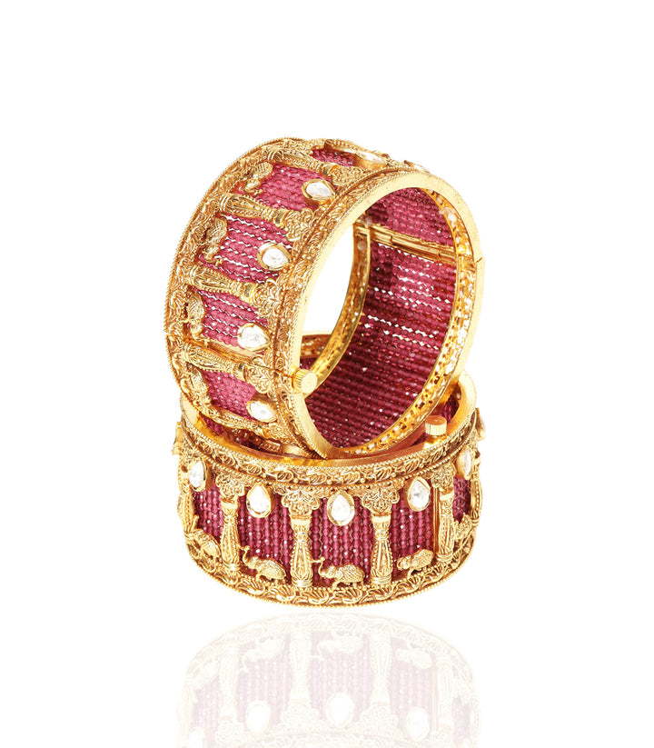SHIVANYA GREEN POLKI BANGLE