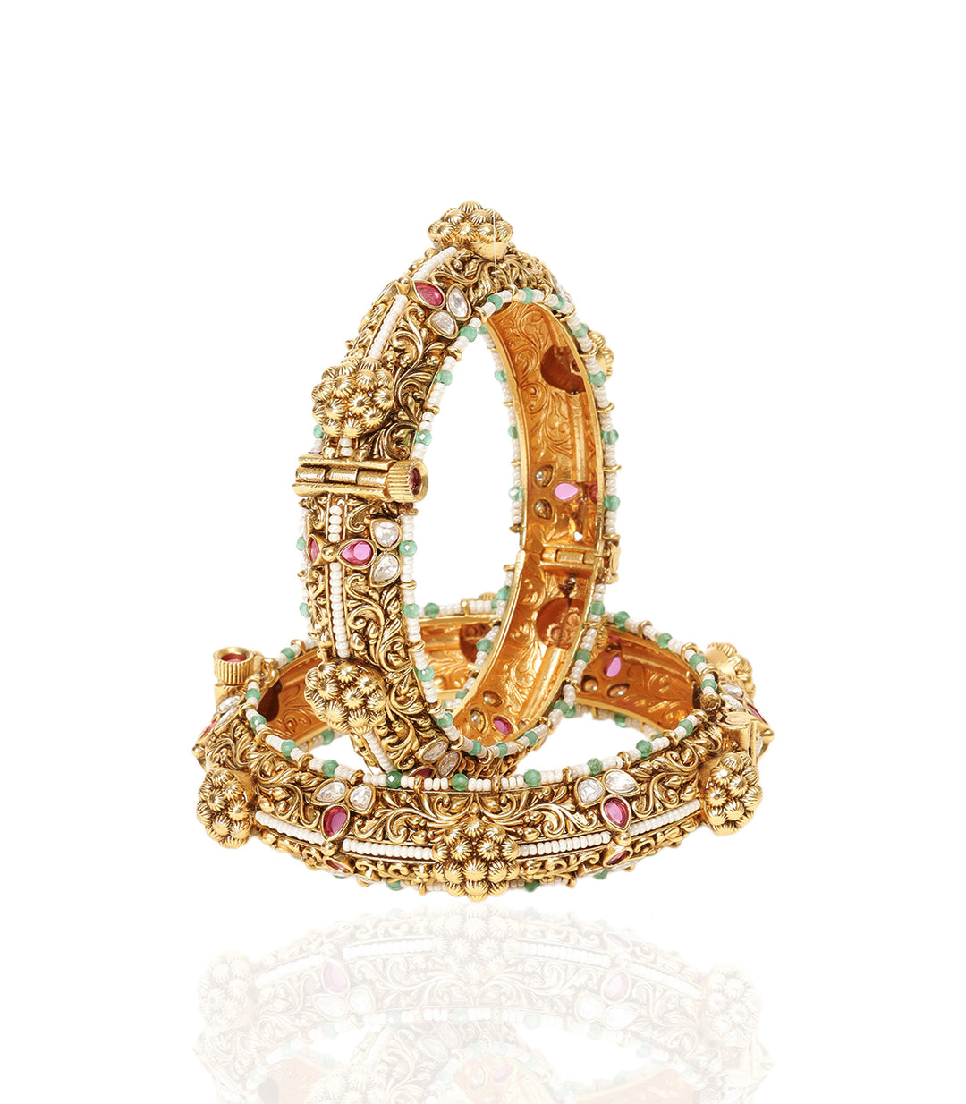 KAJAL RED & GREEN BANGLES