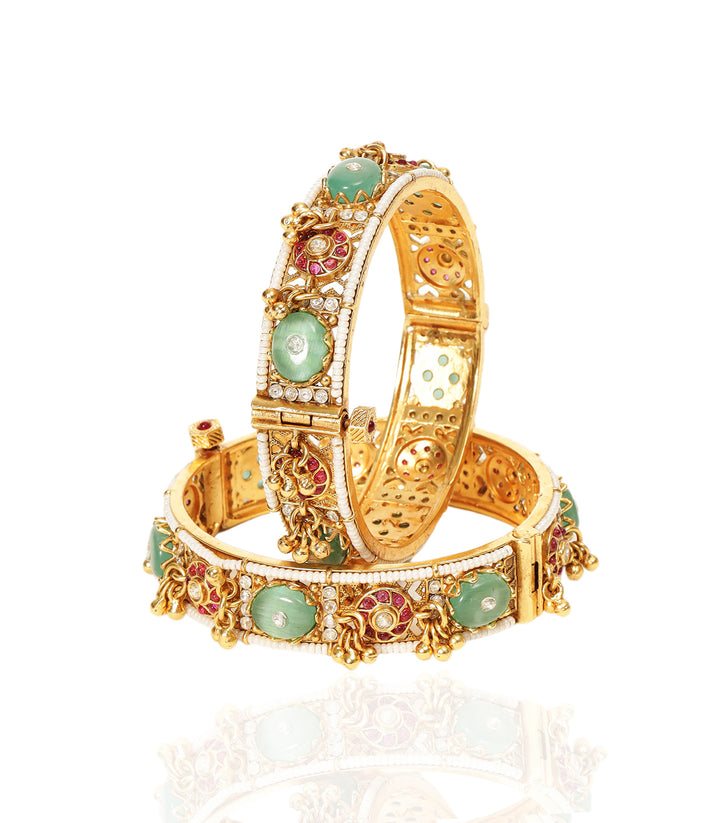 NEHA RED & MINT BANGLES
