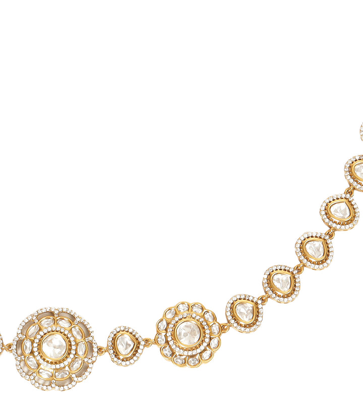 MEHER ANTIQUE FINISH POLKI WAIST BELT