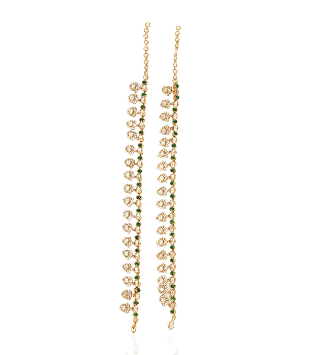 SIMRAN GREEN POLKI ANKLET