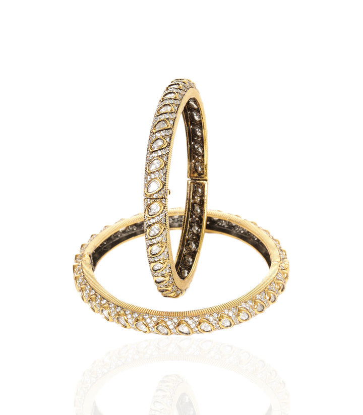 AVLEEN ANTIQUE FINISH POLKI BANGLES