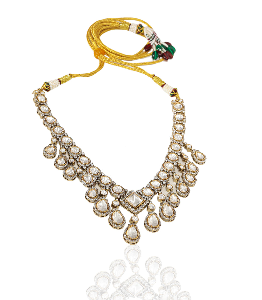 TANYA ANTIQUE FINISH POLKI NECKLACE SET