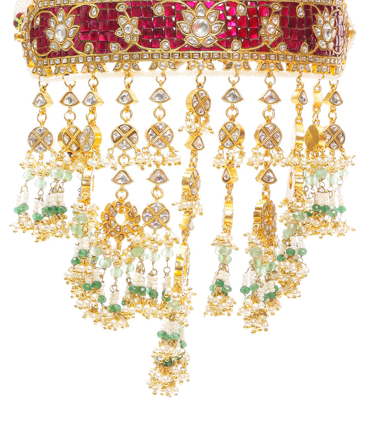 MAIYA RED KUNDAN NECKLACE SET