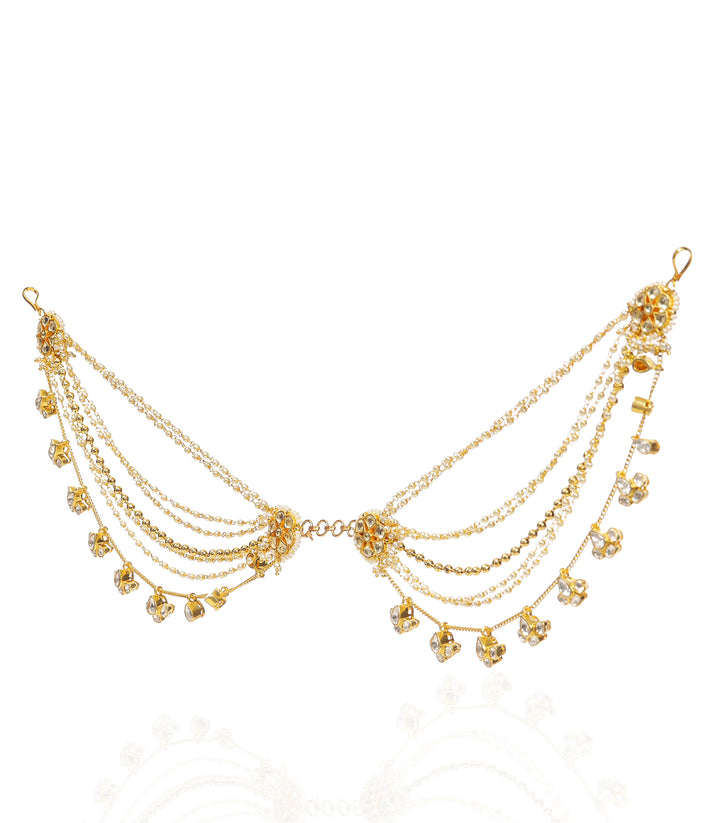 SIMRAN RED & GREEN MOISSANITE EARCHAIN