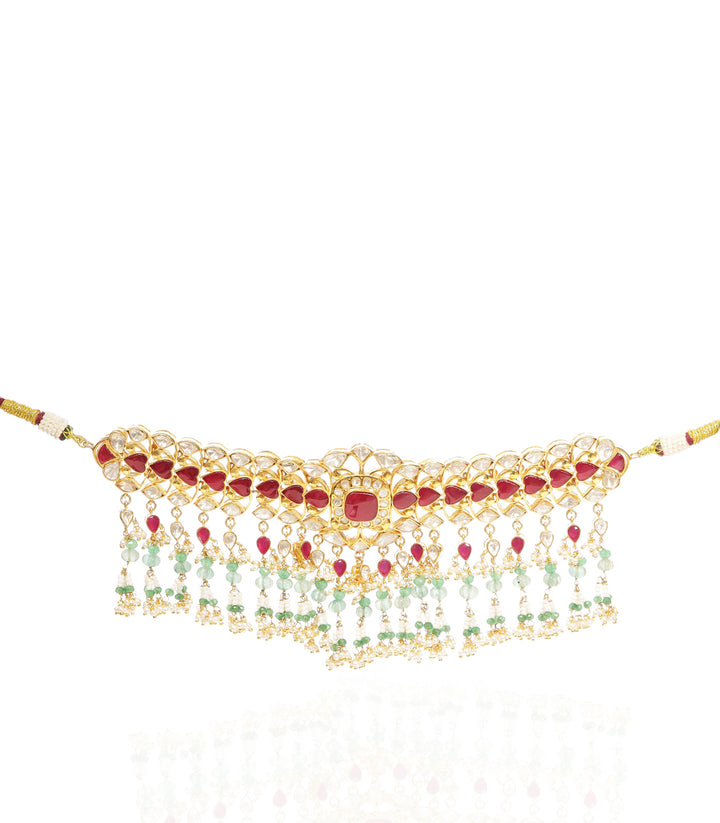 MYTHILI RED&GREEN MOISSANITE CHOKER
