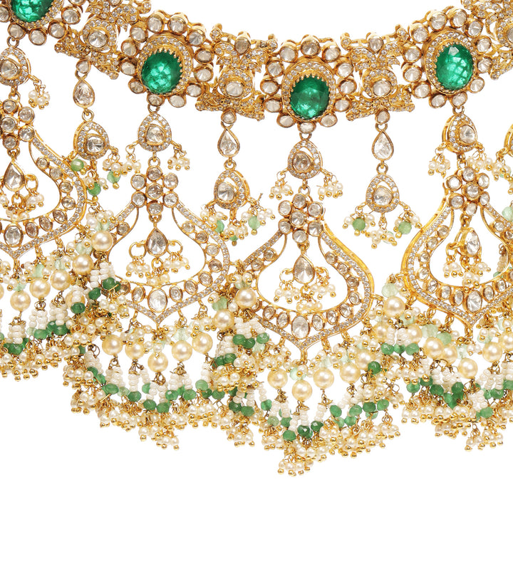 WAMIKA GREEN MOISSANITE NECKLACE SET
