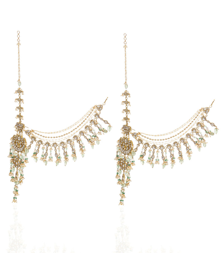 VARNIKA GREEN MOISSANITE STATEMENT EARRING