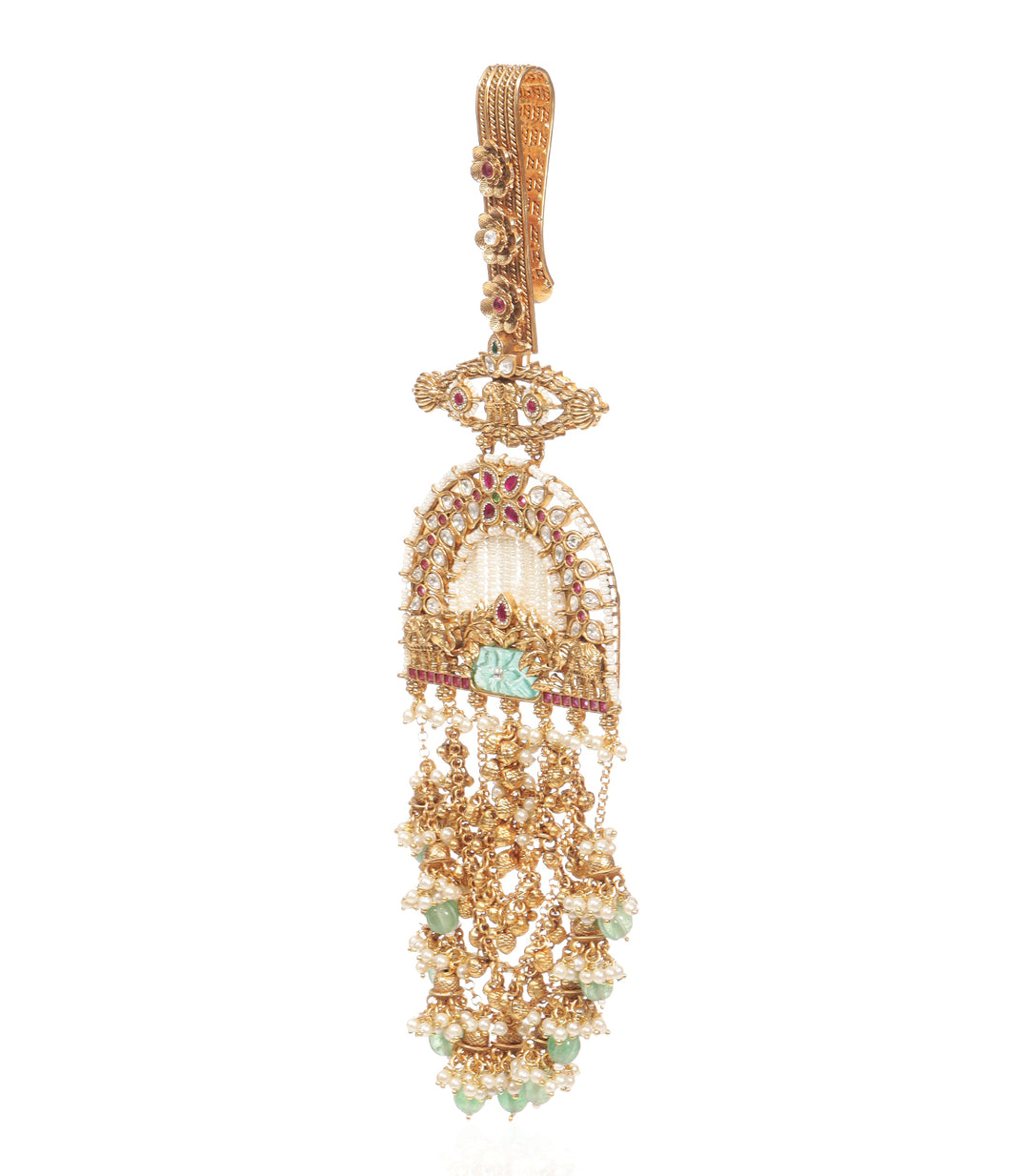 HEMA RED & GREEN  KUNDAN KEYCHAIN
