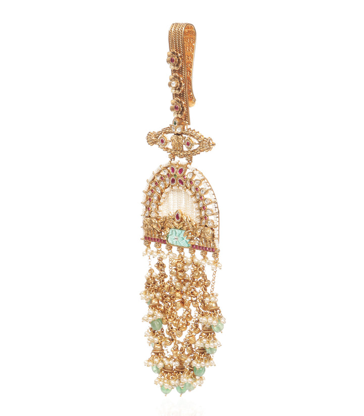 HEMA RED & GREEN  KUNDAN KEYCHAIN
