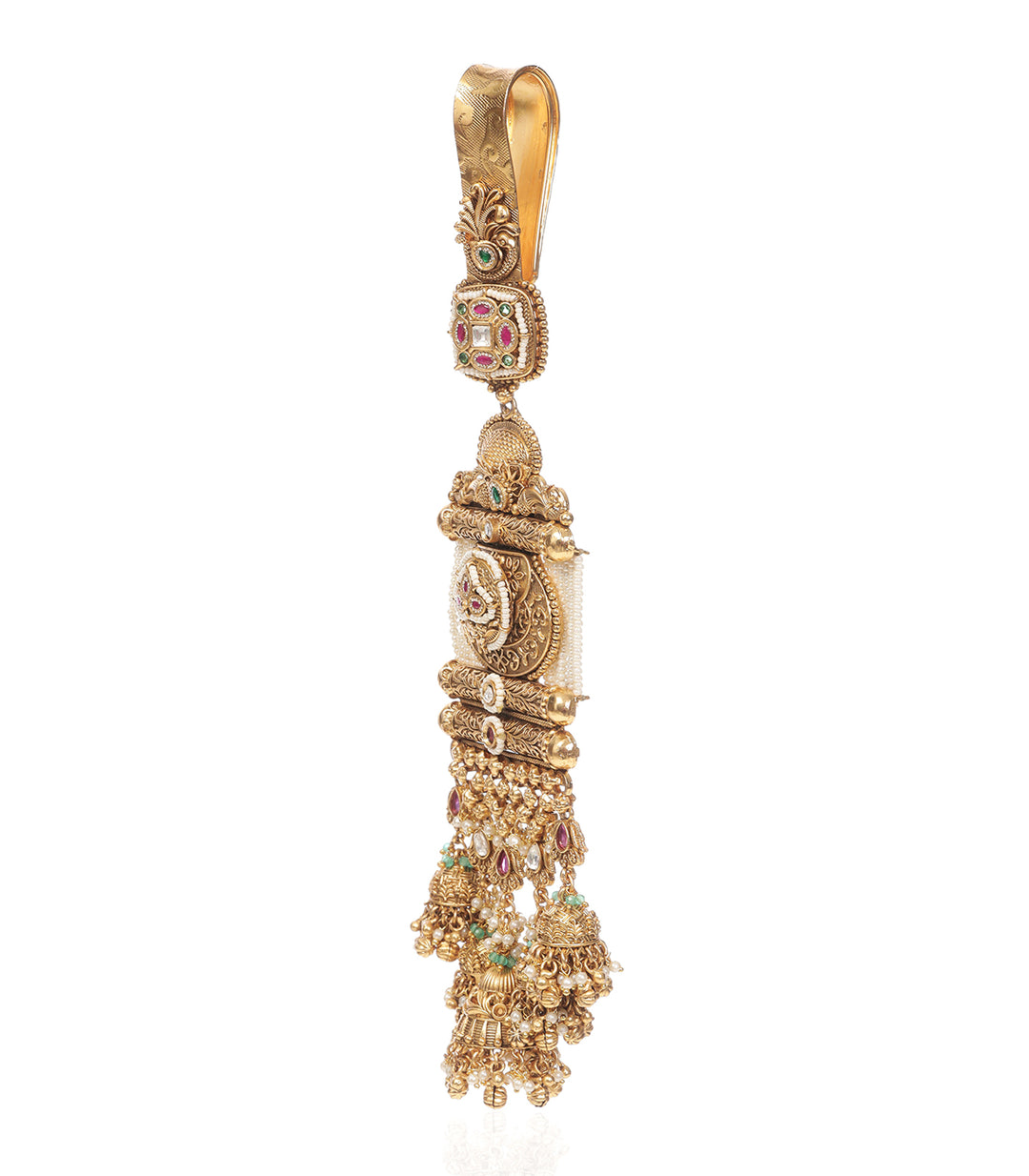 RUBINA RED & GREEN  KUNDAN KEYCHAIN