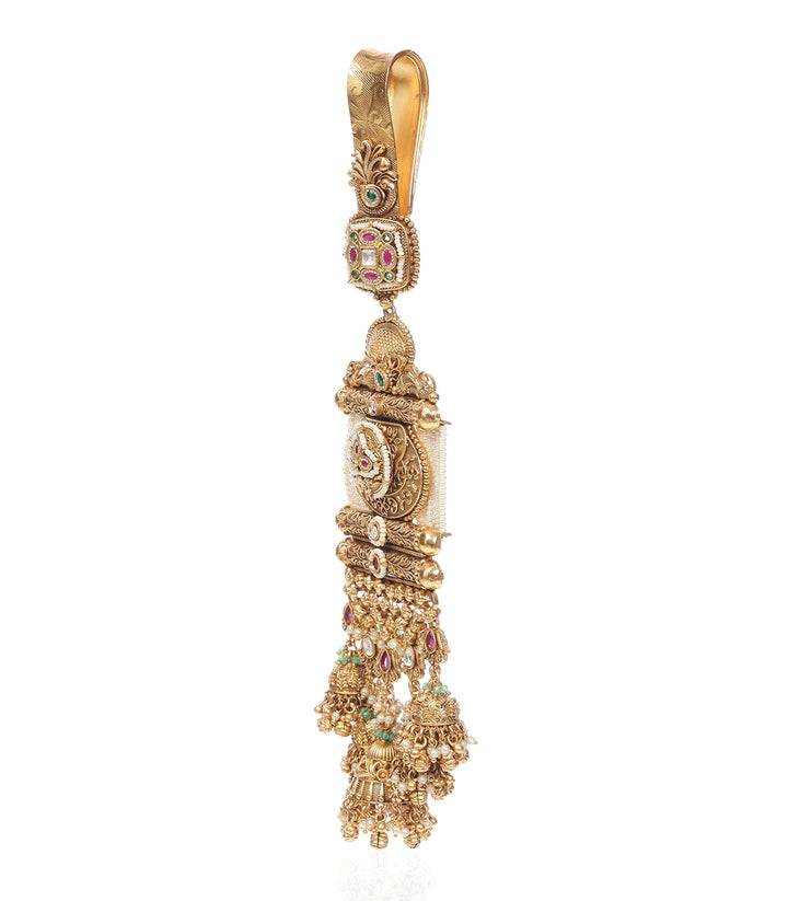 RUBINA RED & GREEN  KUNDAN KEYCHAIN