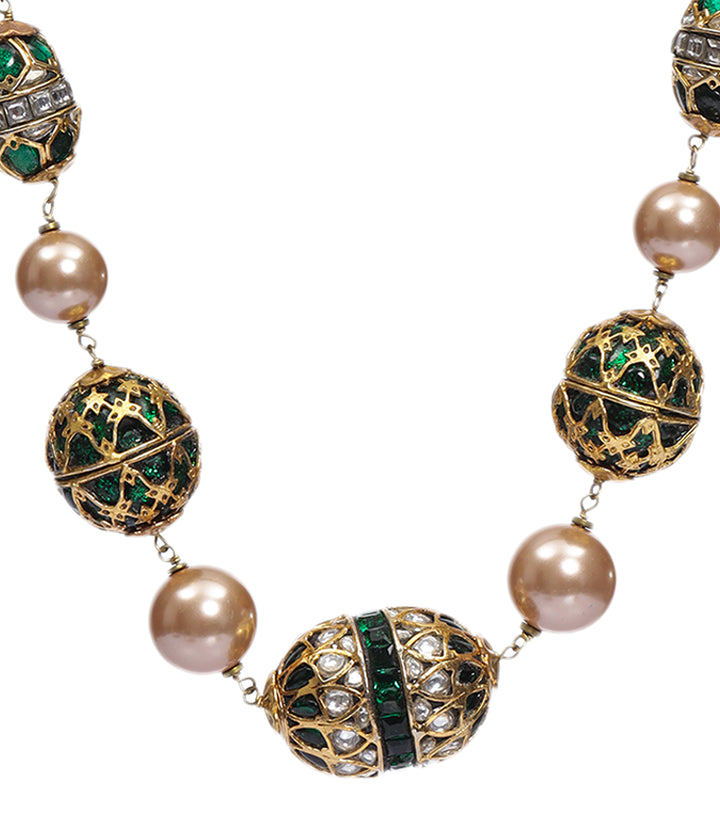 MAHI GREEN KUNDAN NECKLACE