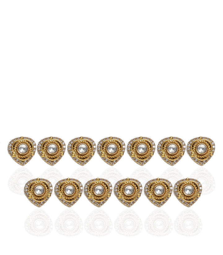 AMANI GOLD PLATED  POLKI BUTTON