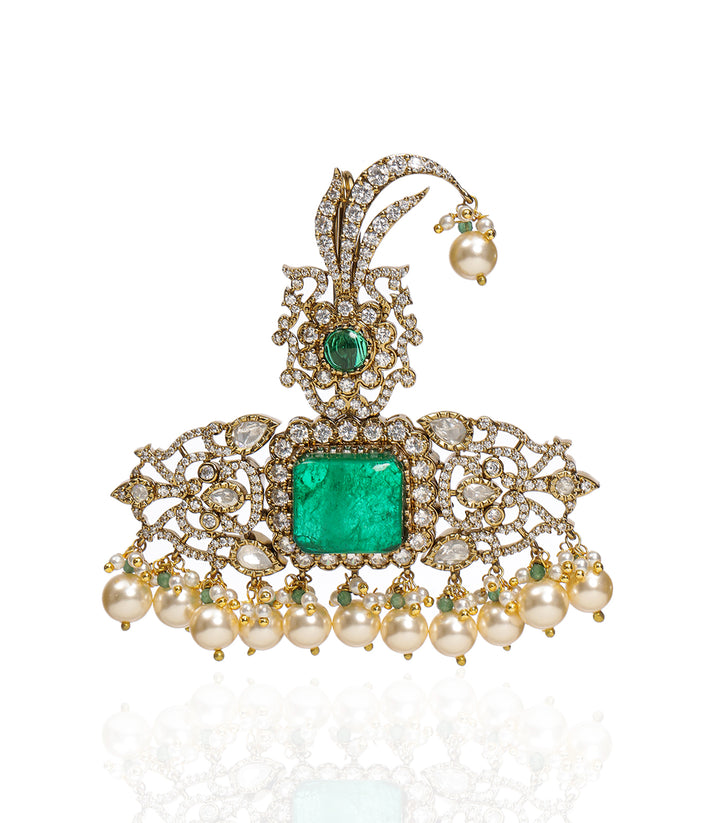 AADYA GREEN POLKI KALGI