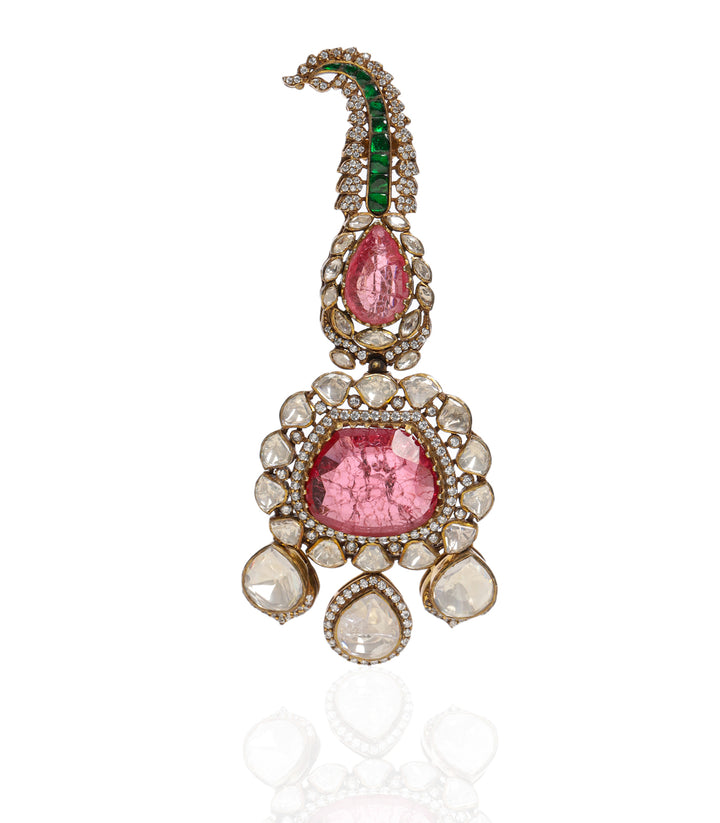 PADMAKSHI PINK MOISSANITE KALGI