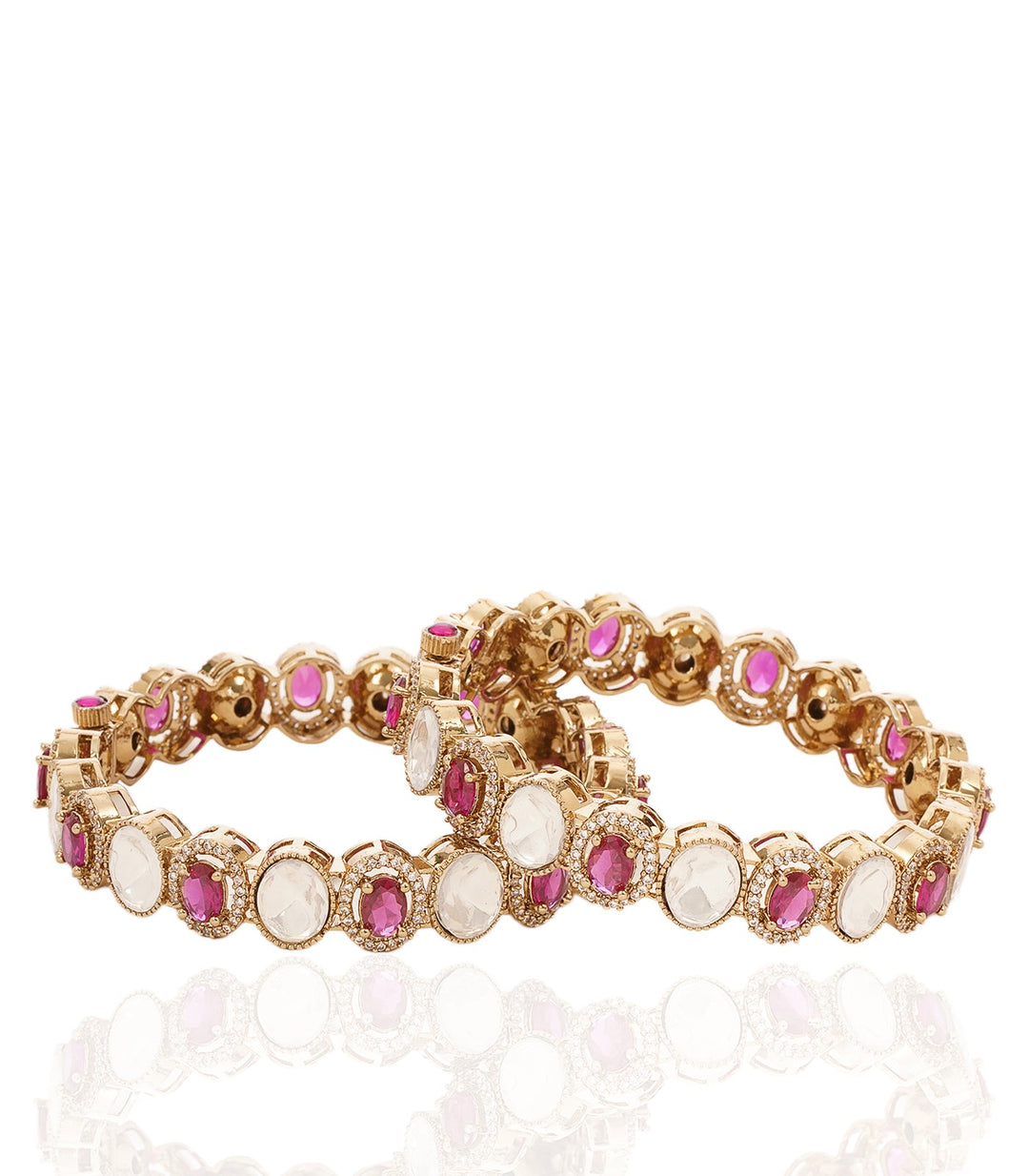 RIYA RED POLKI BANGLES