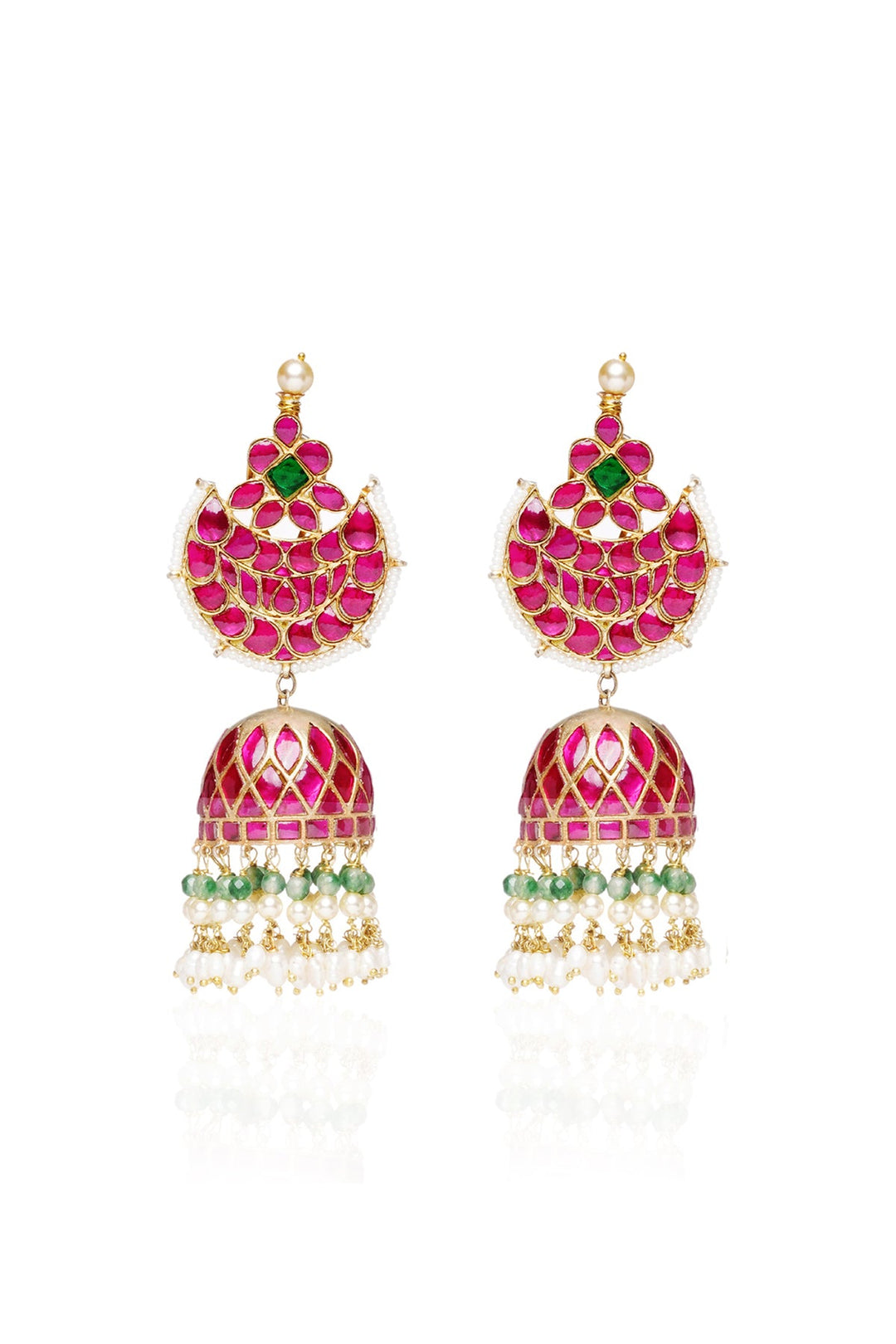 Mandana Red & Green Jhumka