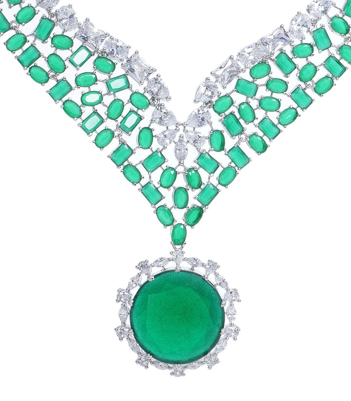 RUHI RUBY ZIRCON NECKLACE SET