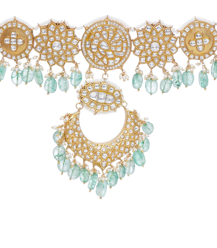 WRIDHI GREEN KUNDAN CHOKER
