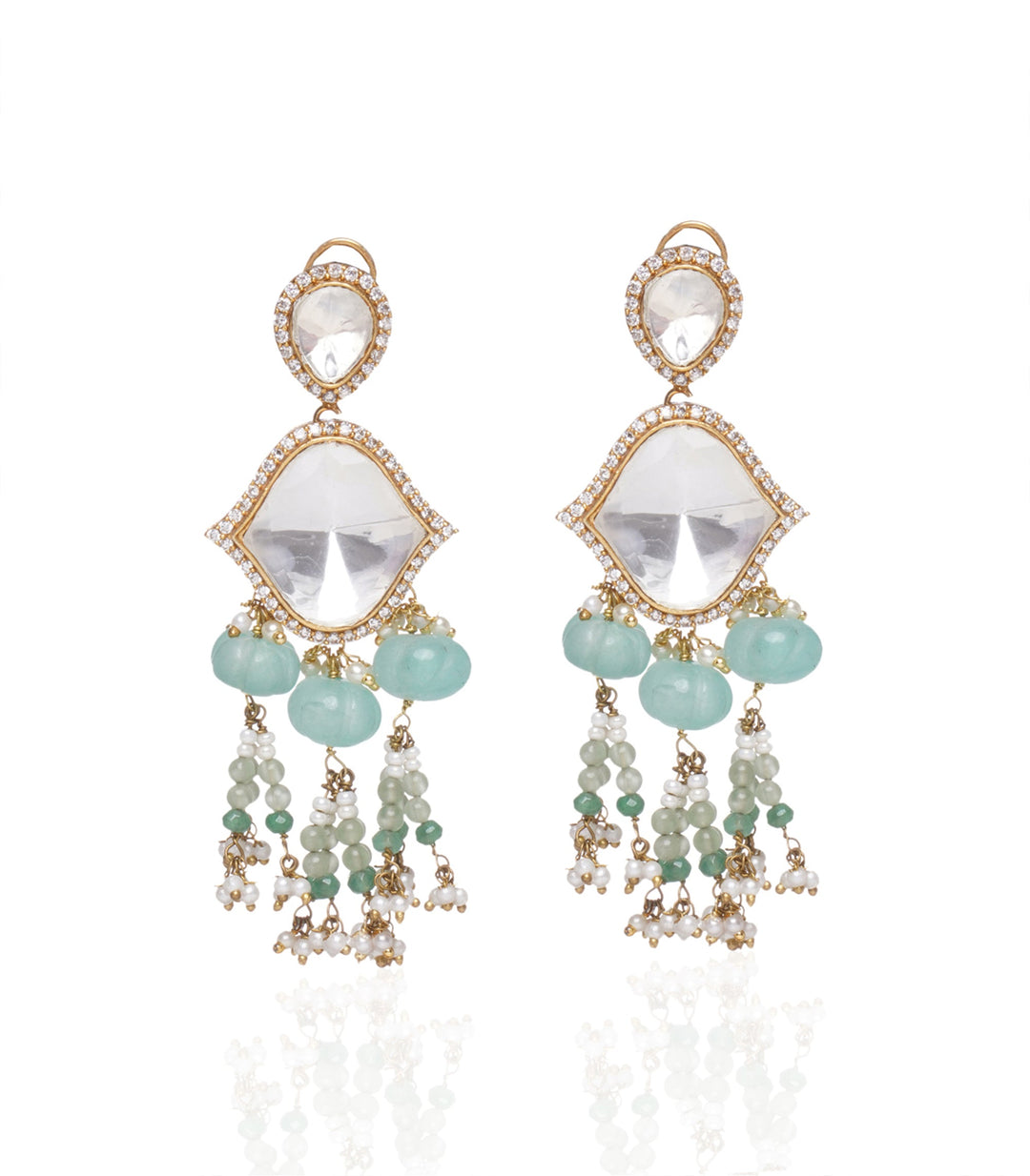 Aadya Mint Moissanite Choker Set