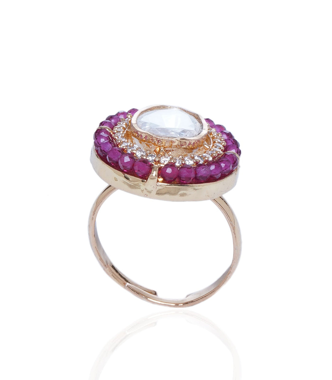 Bhavaprita Ruby Polki Ring