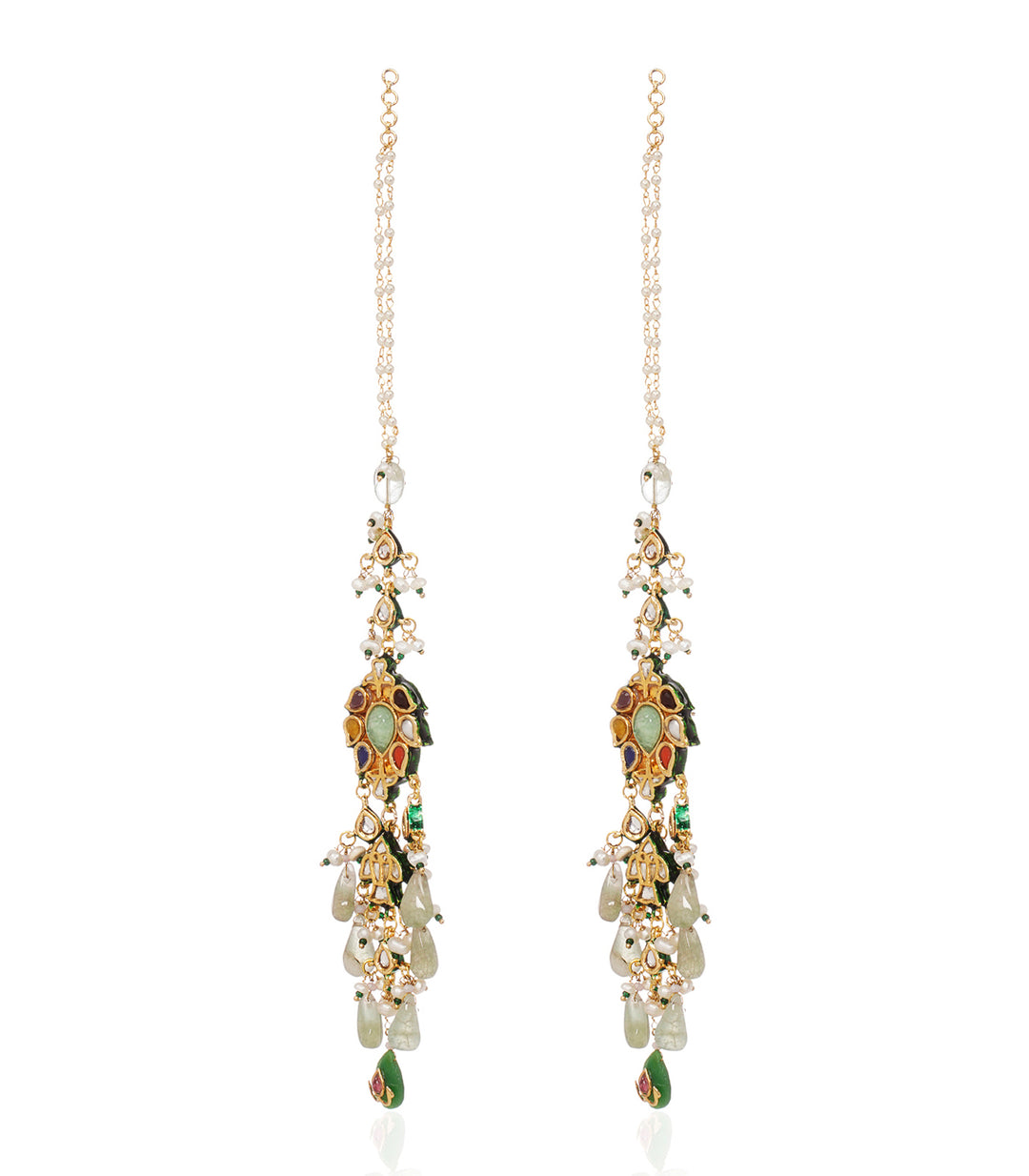 GITALI NAVRATAN KUNDAN STATEMENT EARRING