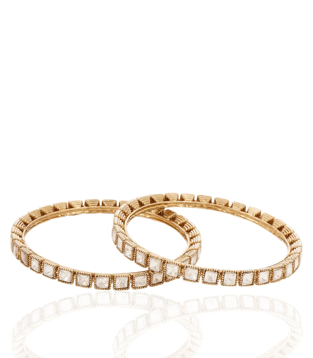 KIRAN ANTIQUE FINISH POLKI BANGLES