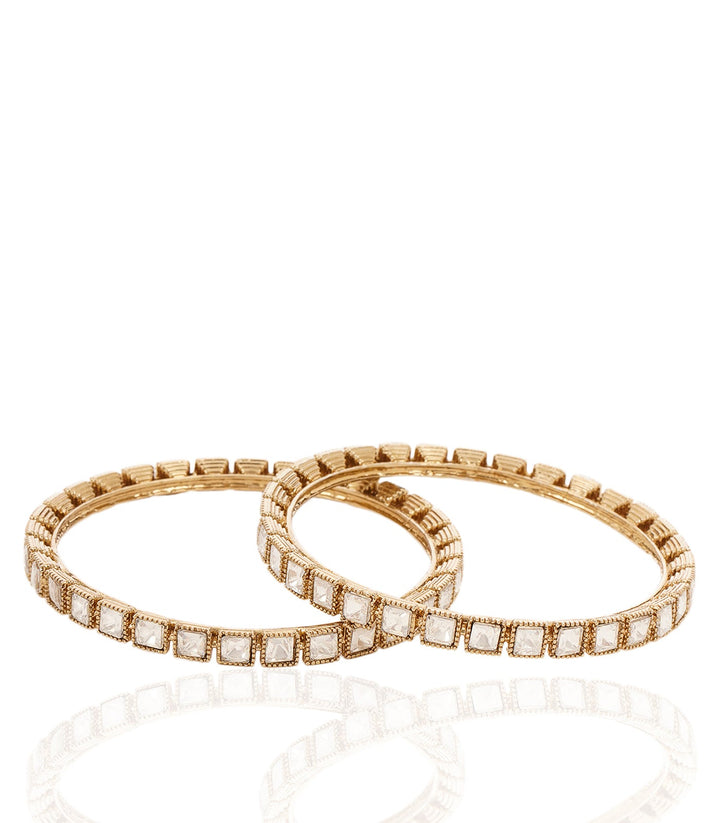 KIRAN ANTIQUE FINISH POLKI BANGLES