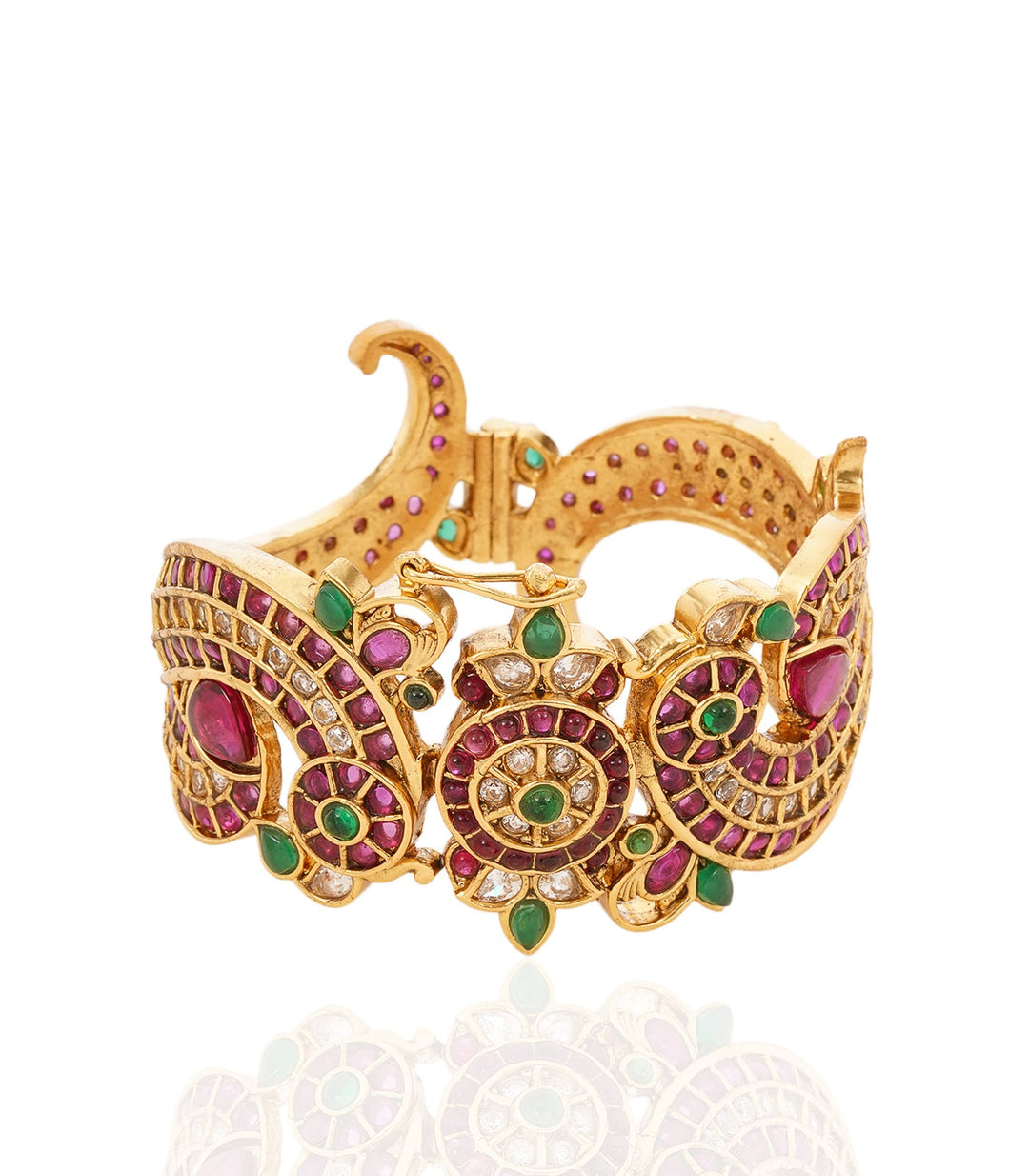 NISHA RED KUNDAN BANGLES
