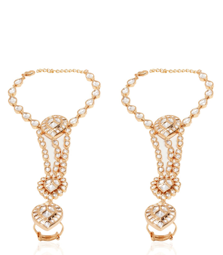 CHANDNI KUNDAN GOLD PLATED HATHPHOOL