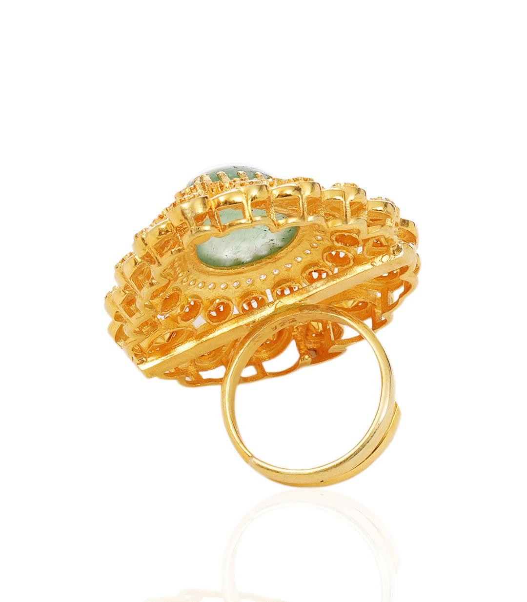 RAJVI GREEN MOISSANITE RING