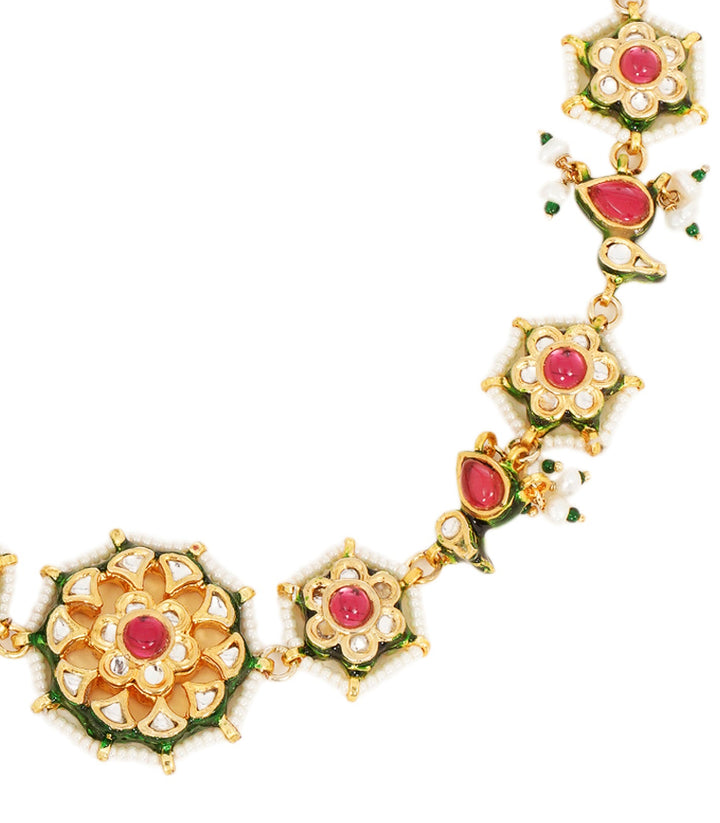 MIHIRA RED KUNDAN SHEESH PECH
