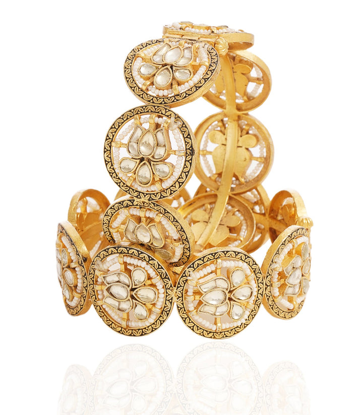 SNEHA WHITE KUNDAN BANGLES