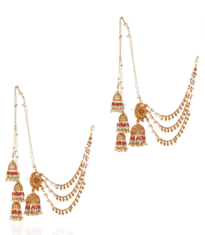 TANUJA CORAL RUBY JHUMKA