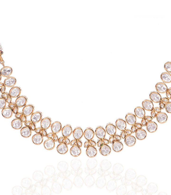 PALLAVI WHITE POLKI NECKLACE SET