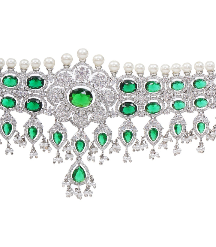 DAISY GREEN ZIRCON NECKLACE SET