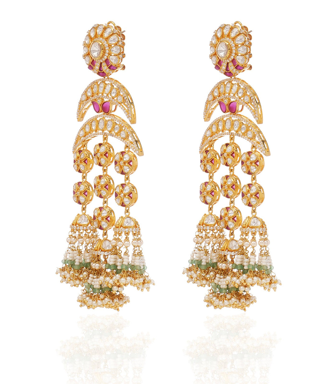 TANIA GREEN MOSINATE STATEMENT EARRING