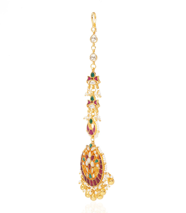 YASHASVINI RED KUNDAN TIKKA