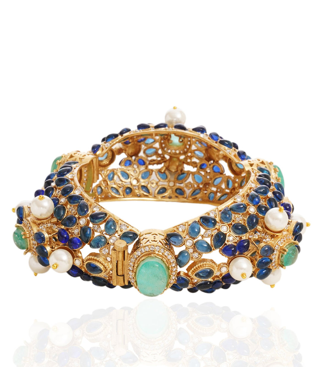 SHISTHI BLUE POLKI BANGLES