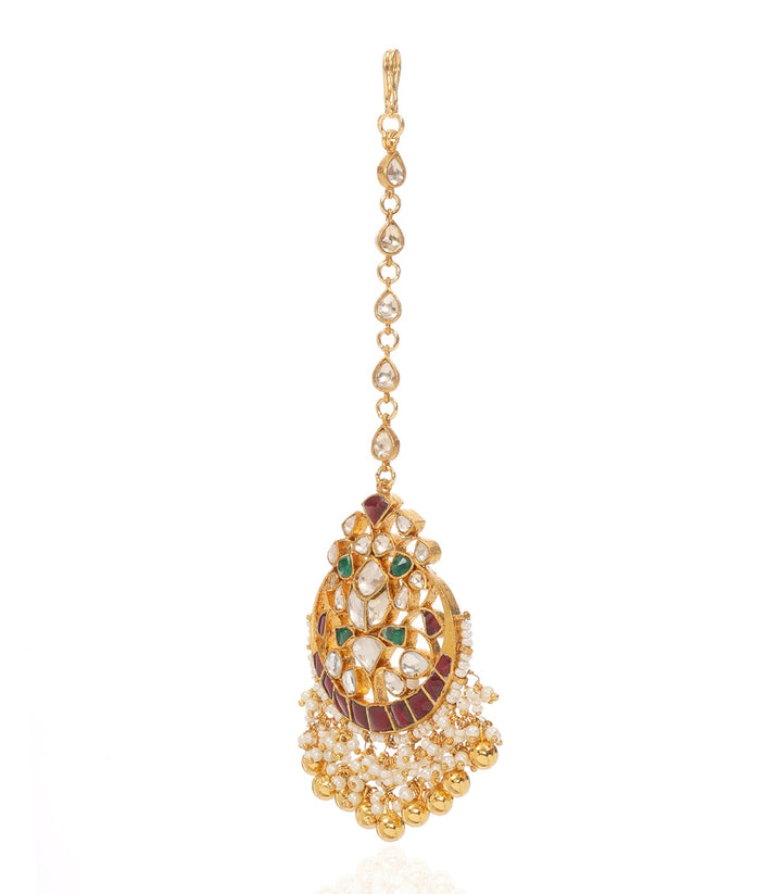 KAYRA RED & GREEN KUNDAN TIKA
