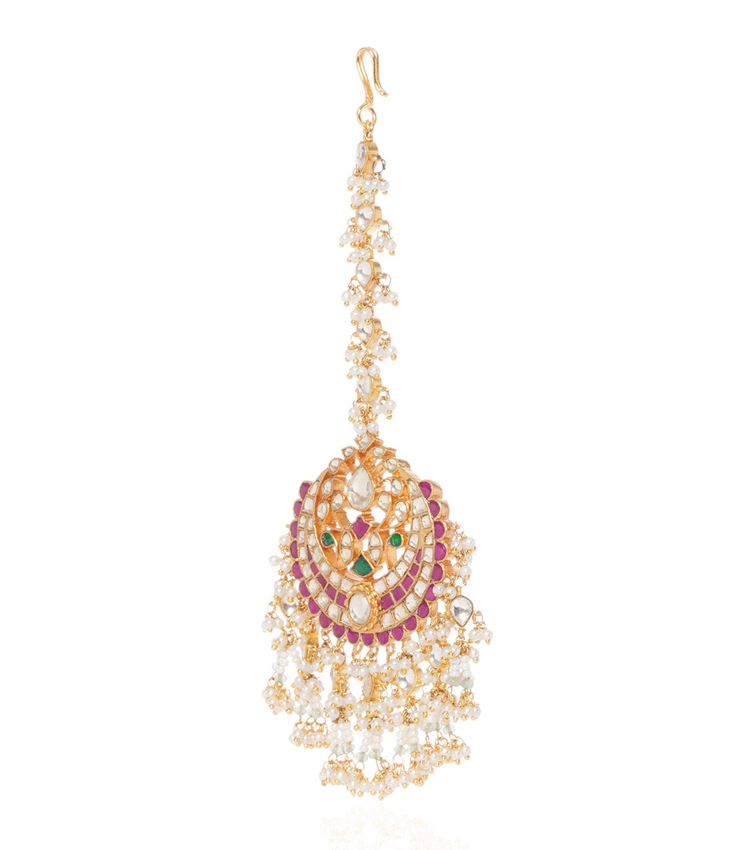 AMBIKA RED & GREEN  KUNDAN TIKA