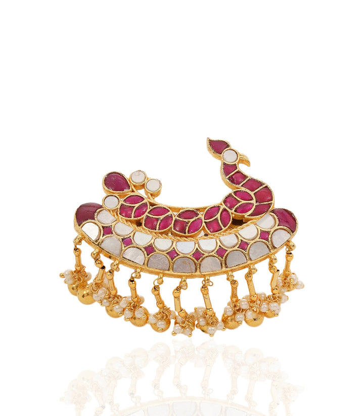 ANAHIRA RED MOTHERT OF PEARL RING