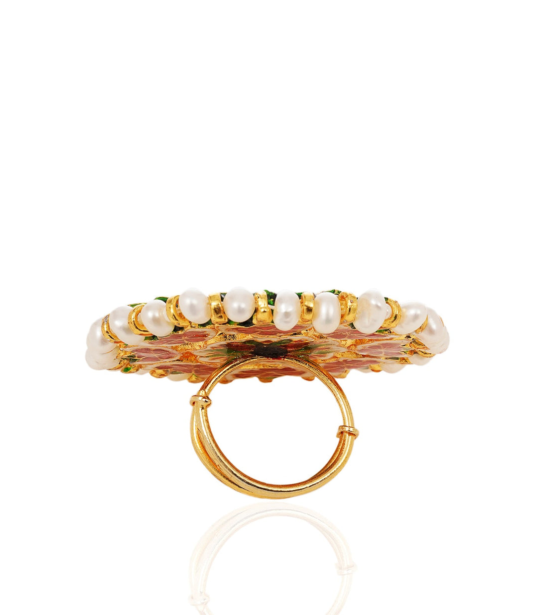 SANVI GREEN KUNDAN RING