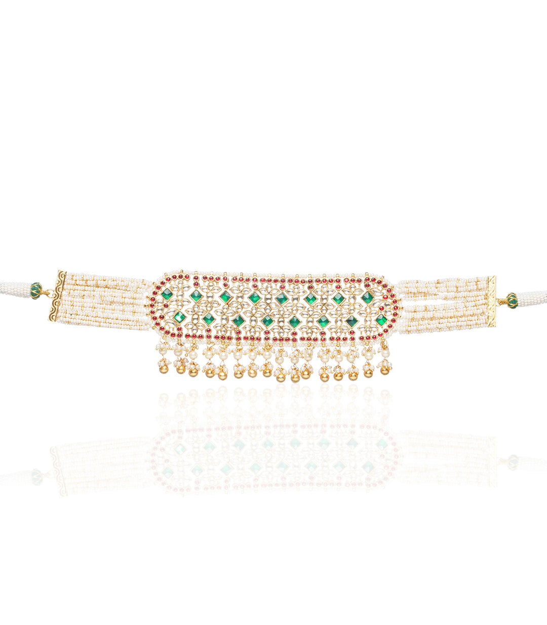 Ananta Red & Green Choker Set