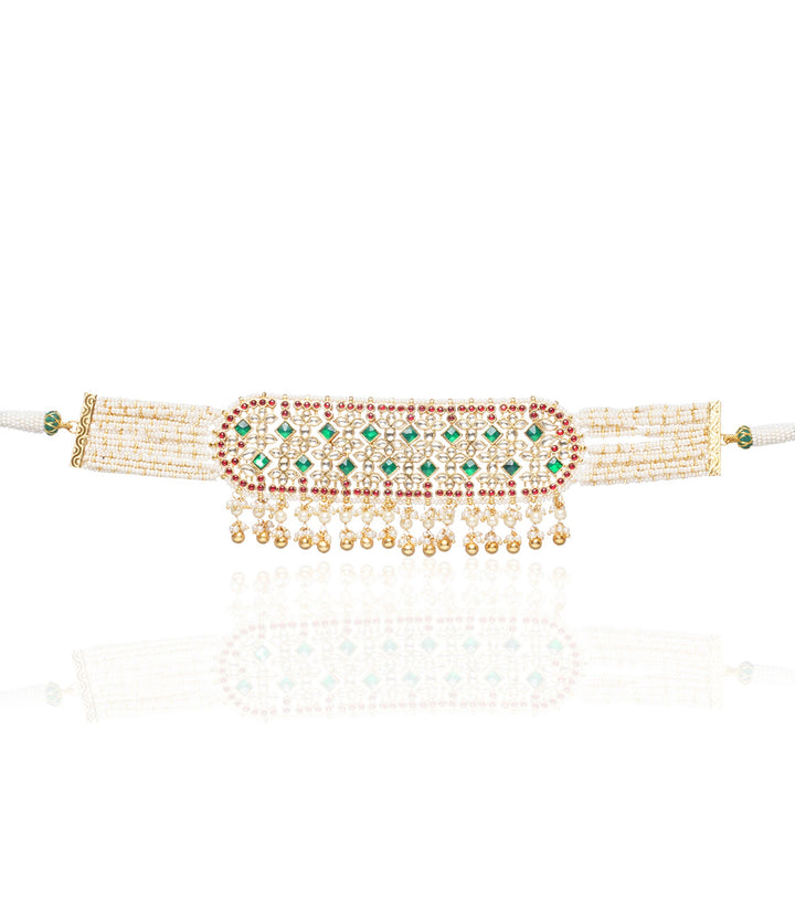 Ananta Red & Green Choker Set