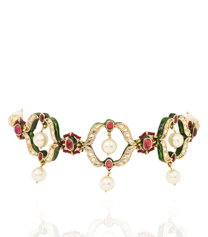 HAMSIKA RED KUNDAN CHOKER