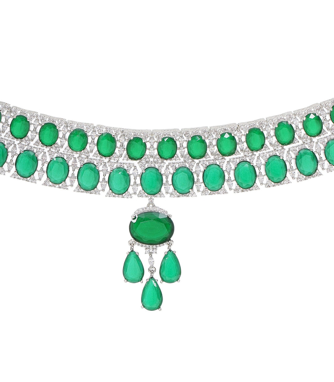 JESSICA GREEN ZIRCON NECKLACE SET